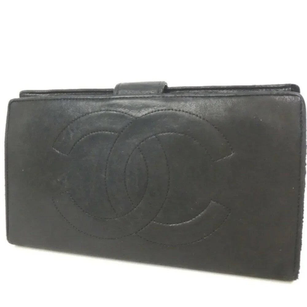 CHANEL COCO CC Long clutch leather lambskin wallet - Picture 1 of 8